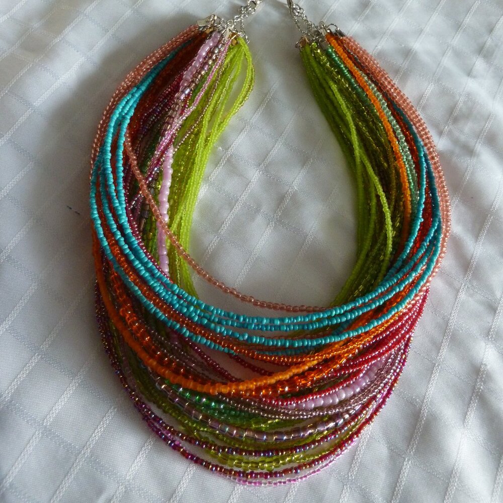 No. 1278- Customizable handmade sautoir necklace with seven possible colors